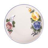  Cream - Round Coupe Plate 20cm - Dĩa ảo 20cm màu kem hoa mẫu đơn (Peony collection) 