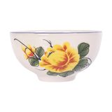  Cream - Rice Bowl 11.5 x 6cm - Chén cơm 11.5 x 6cm màu kem hoa mẫu đơn vàng (Peony collection) 