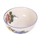  Cream - Round Bowl 18cm - Tô tròn 18cm màu kem hoa mẫu đơn (Peony collection) 