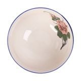  Cream - Round Bowl 18cm - Tô tròn 18cm màu kem hoa mẫu đơn (Peony collection) 
