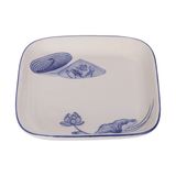  Cream - Square Coup Plate 14cm - Dĩa vuông 14cm The Nón Lá (Bonjour Vietnam collection) 