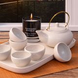  Bộ bình trà 350ml lộc phát 4 và nến - Có hộp (mẫu ngẫu nhiên) 