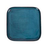  Seaweed - Square Flat Plate 22cm - Dĩa vuông vành đứng 22cm xanh rêu 