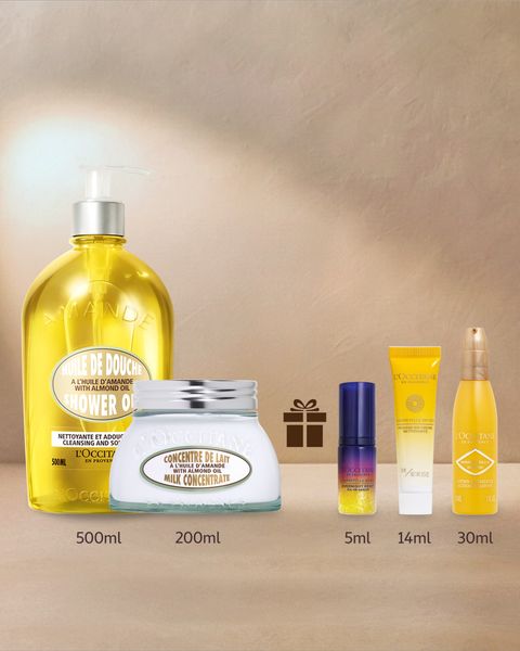  Bộ Dầu Tắm Hạnh Nhân Và Kem Dưỡng Ẩm Săn Chắc Da Hạnh Nhân 