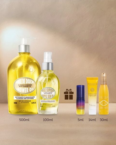  Bộ Dầu Tắm Và Dầu Dưỡng Thể Hạnh Nhân 