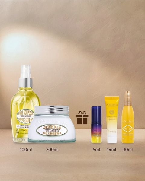  Bộ Dầu Dưỡng Thể Và Kem Dưỡng Ẩm Hạnh Nhân 