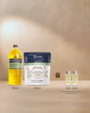 Bộ Kem Dưỡng Thể Và Dầu Tắm Hạnh Nhân Refill