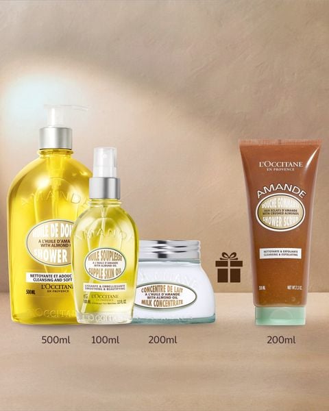  Bộ Chăm Sóc Cơ Thể Hạnh Nhân Toàn Diện 