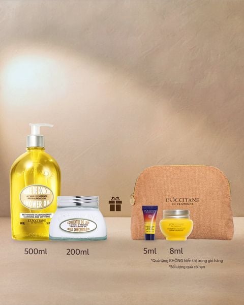 Bộ Dầu Tắm Hạnh Nhân Và Kem Dưỡng Ẩm Săn Chắc Da Hạnh Nhân