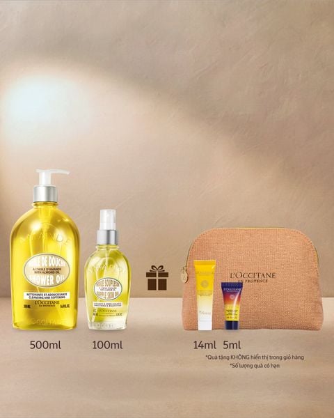 Bộ Dầu Tắm Và Dầu Dưỡng Thể Hạnh Nhân