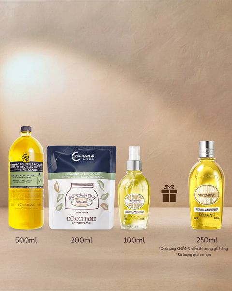 Bộ Chăm Sóc Và Dưỡng Da Hạnh Nhân Toàn Diện Refill