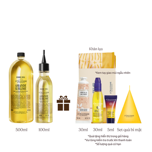 [Phiên Bản Mới] Bộ Refill Dầu Tắm Và Dầu Dưỡng Thể Hạnh Nhân