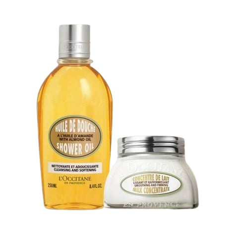  Bộ Dầu Tắm Hạnh Nhân và Kem Dưỡng Ẩm Săn Chắc Da Hạnh Nhân 