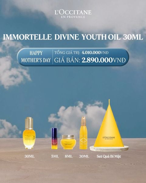 Dầu dưỡng trẻ hóa da 30ml Tặng Bộ 3 sản phẩm dưỡng da trẻ hóa cao cấp từ Cúc Trường Sinh và hộp quà bí mật