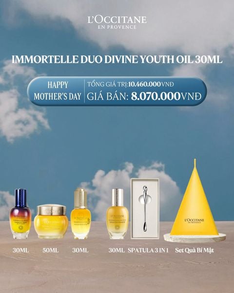 Combo chăm sóc da mặt cúc trường sinh tặng bộ chăm sóc da mặt tại nhà và hộp quà bí mật