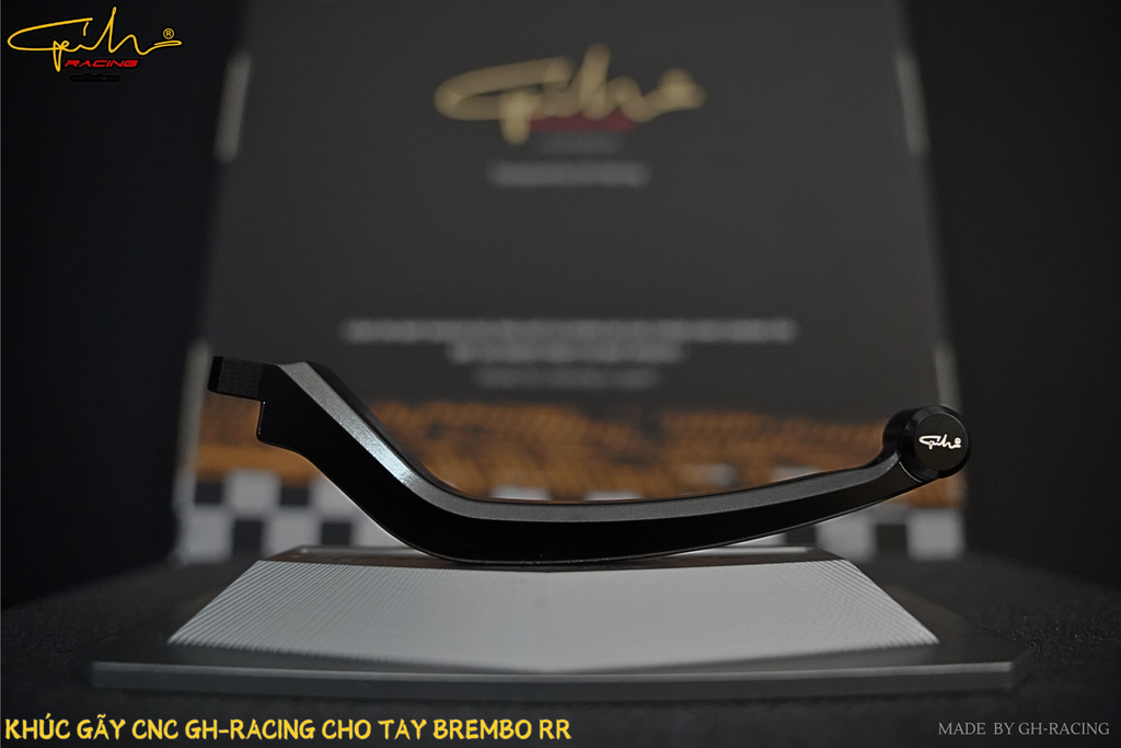 KHÚC GÃY CNC GH-RACING CHO TAY BREMBO-RR (MÀU ĐEN)
