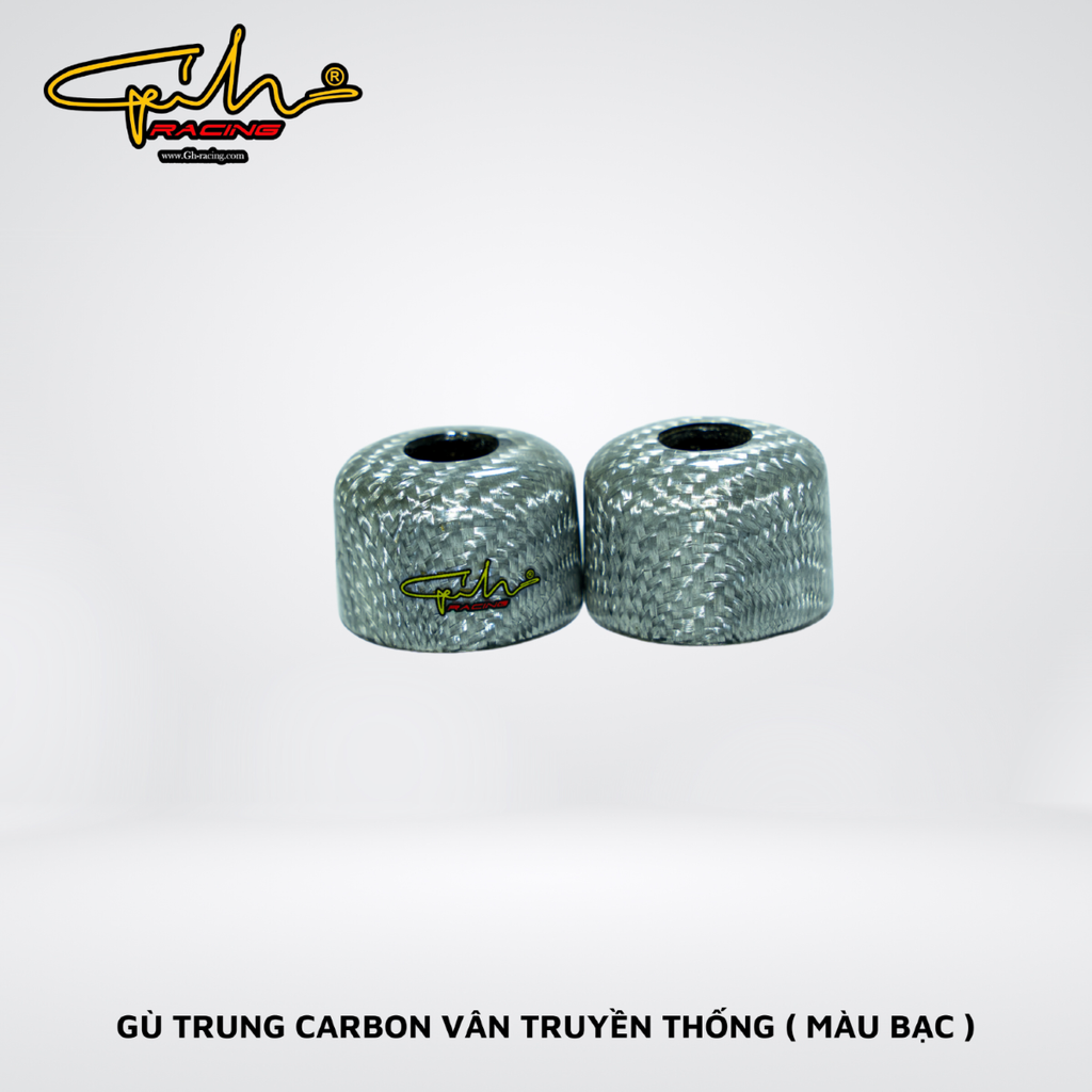 GÙ TRUNG CARBON VÂN FIBER ( BẠC ) GH-RACING