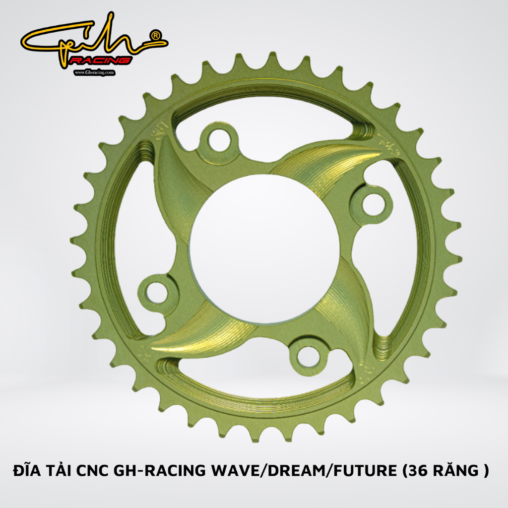 ĐĨA TẢI NHÔM CNC GH-RACING CHO WAVE,  DREAM, FUTURE