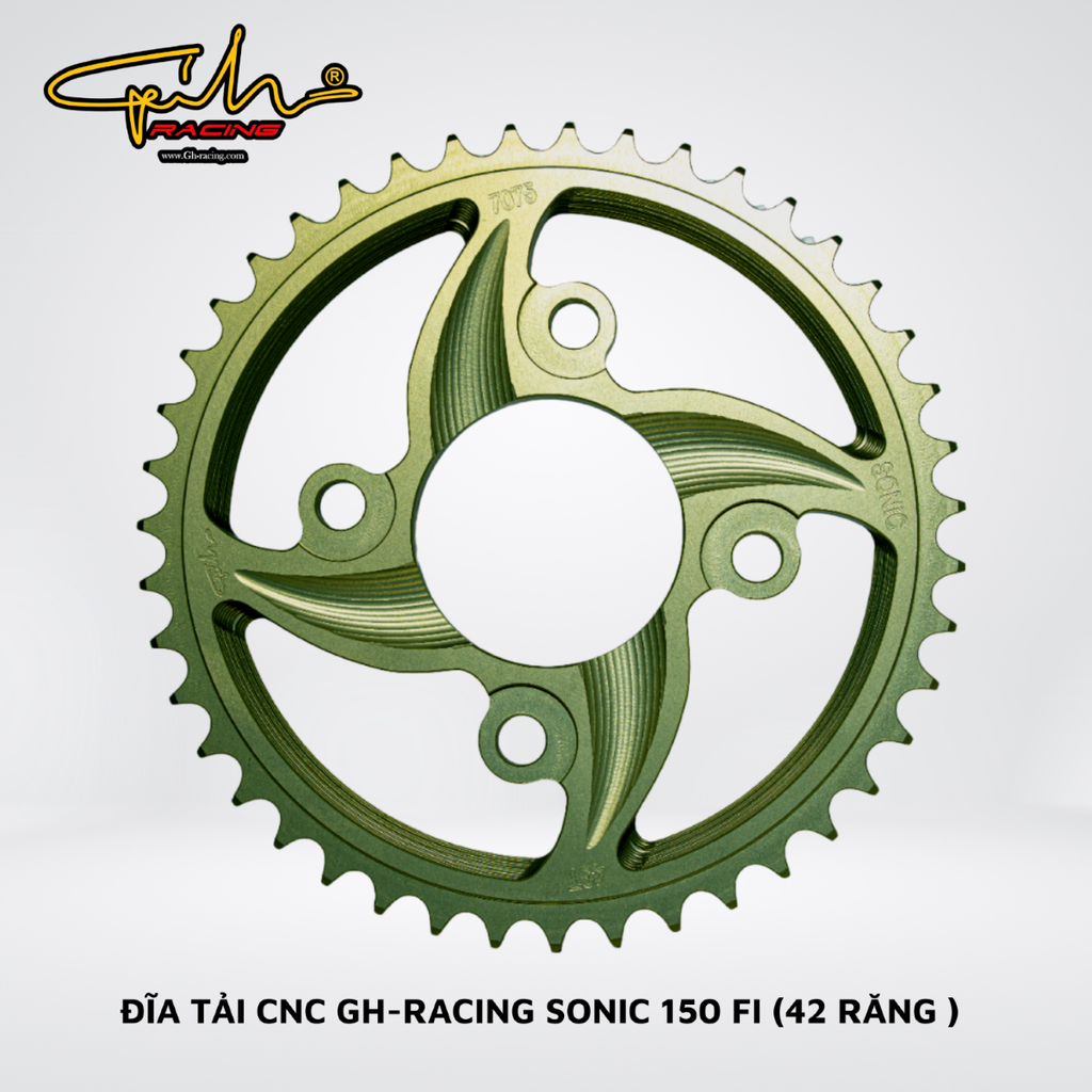 ĐĨA TẢI NHÔM 7075 CNC CHO SONIC 150 GH-RACING