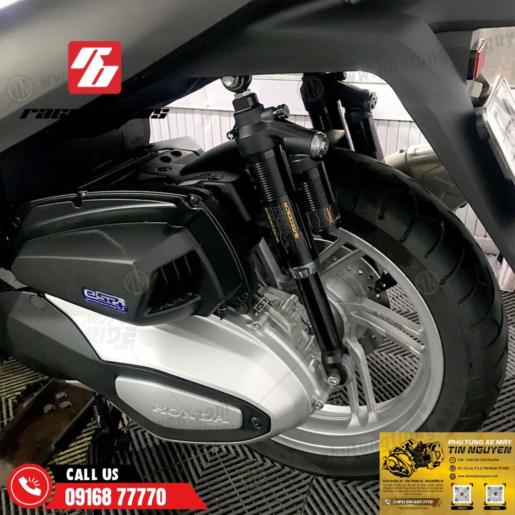 Cặp Phuộc hơi Racing Bros Bazooka 4.0 có bình dầu xe SH300i chính hãng có bảo hành