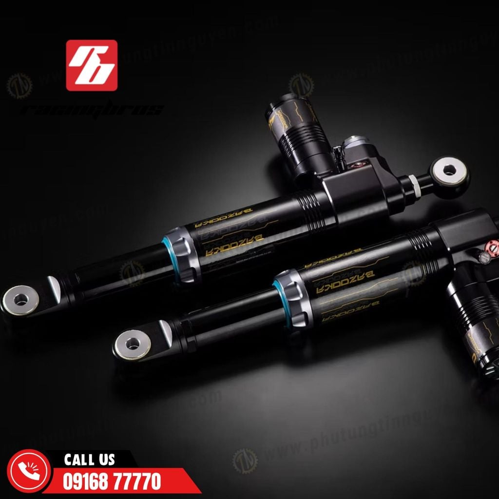 Cặp Phuộc hơi  Racing Bros Bazooka 4.0 có bình dầu xe SH150i, NVX, NMAX chính hãng có bảo hành