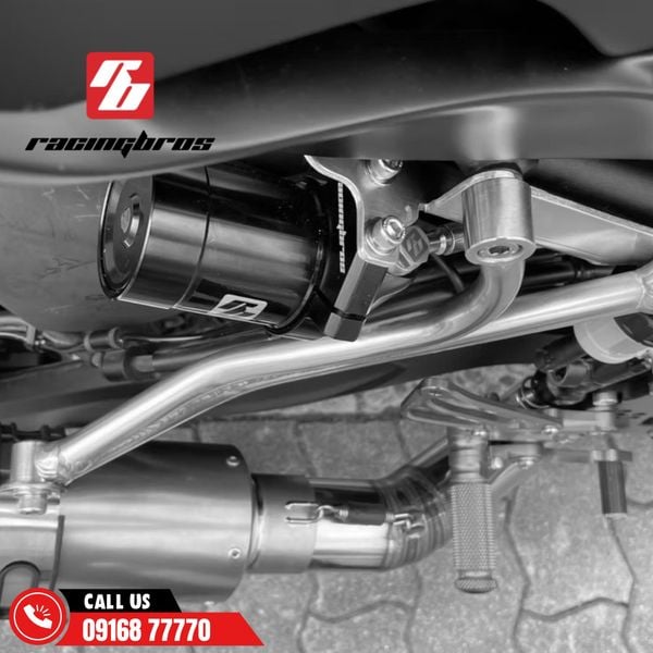  Phuộc Racing Bros SHICANE HLR REMOTE + REVOLVER 2 bình dầu xe Raider 150i chính hãng lò xo xanh có bảo hành 