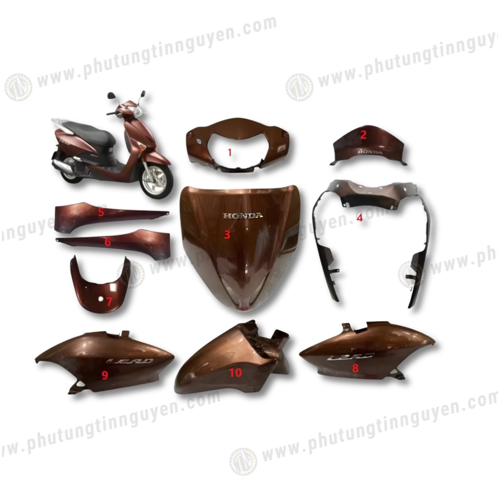 Dàn áo lead 110 2009 2010 2011 màu NÂU