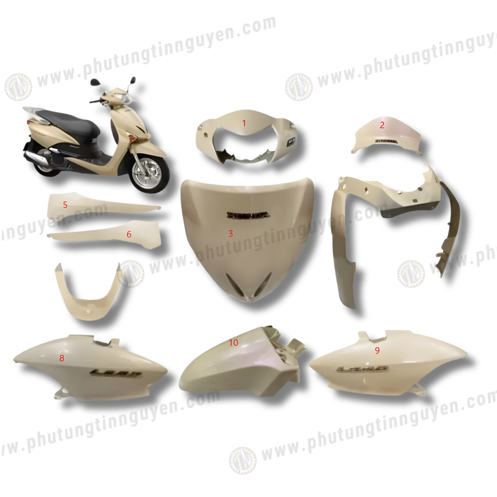 Dàn áo lead 110 2009 2010 2011 màu VÀNG KEM