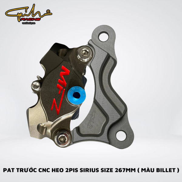PAT TRƯỚC CNC HEO 2 PIS SIRIUS SIZE 267MM GH-RACING
