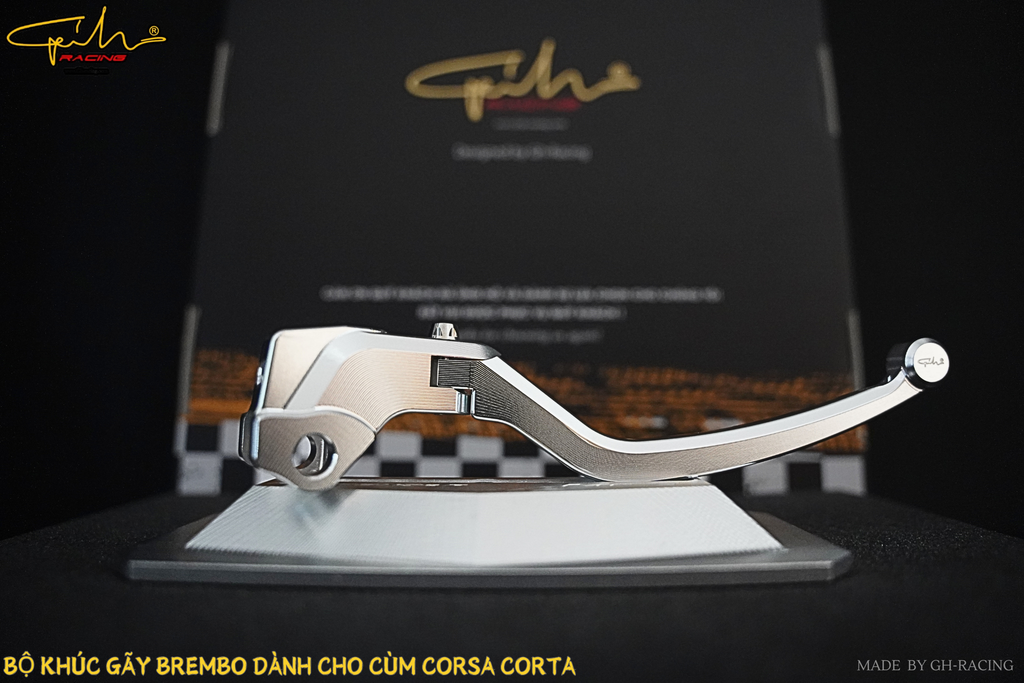 BỘ KHÚC GÃY BREMBO DÀNH CHO CÙM CORSA CORTA 15-17-19 (TRÁI/PHẢI) (ĐEN/BẠC) GH-RACING