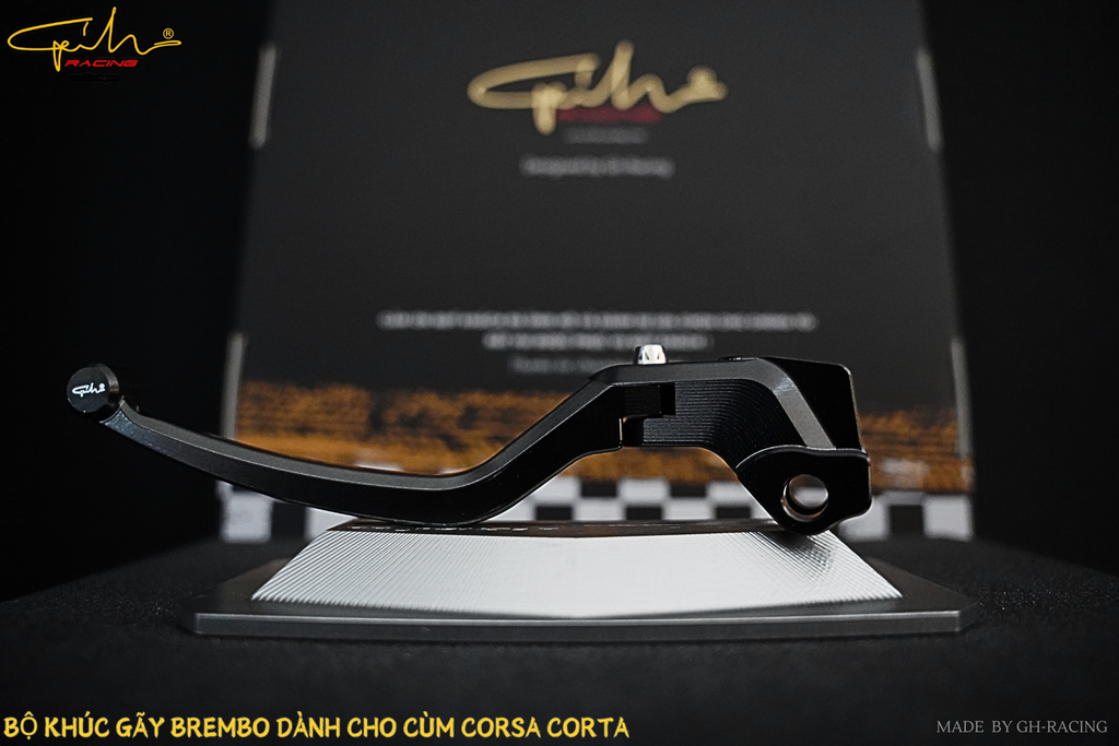 BỘ KHÚC GÃY BREMBO DÀNH CHO CÙM CORSA CORTA 15-17-19 (TRÁI/PHẢI) (ĐEN/BẠC) GH-RACING