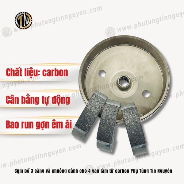  Cụm bố 3 càng làm từ carbon dành cho xe 4 van 4 val TIN NGUYỄN 