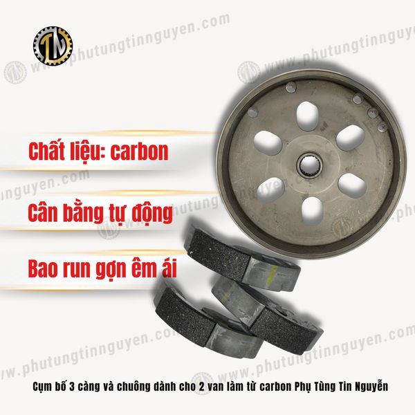  Cụm bố 3 càng làm từ carbon dành cho xe 2 van 2 val TIN NGUYỄN 