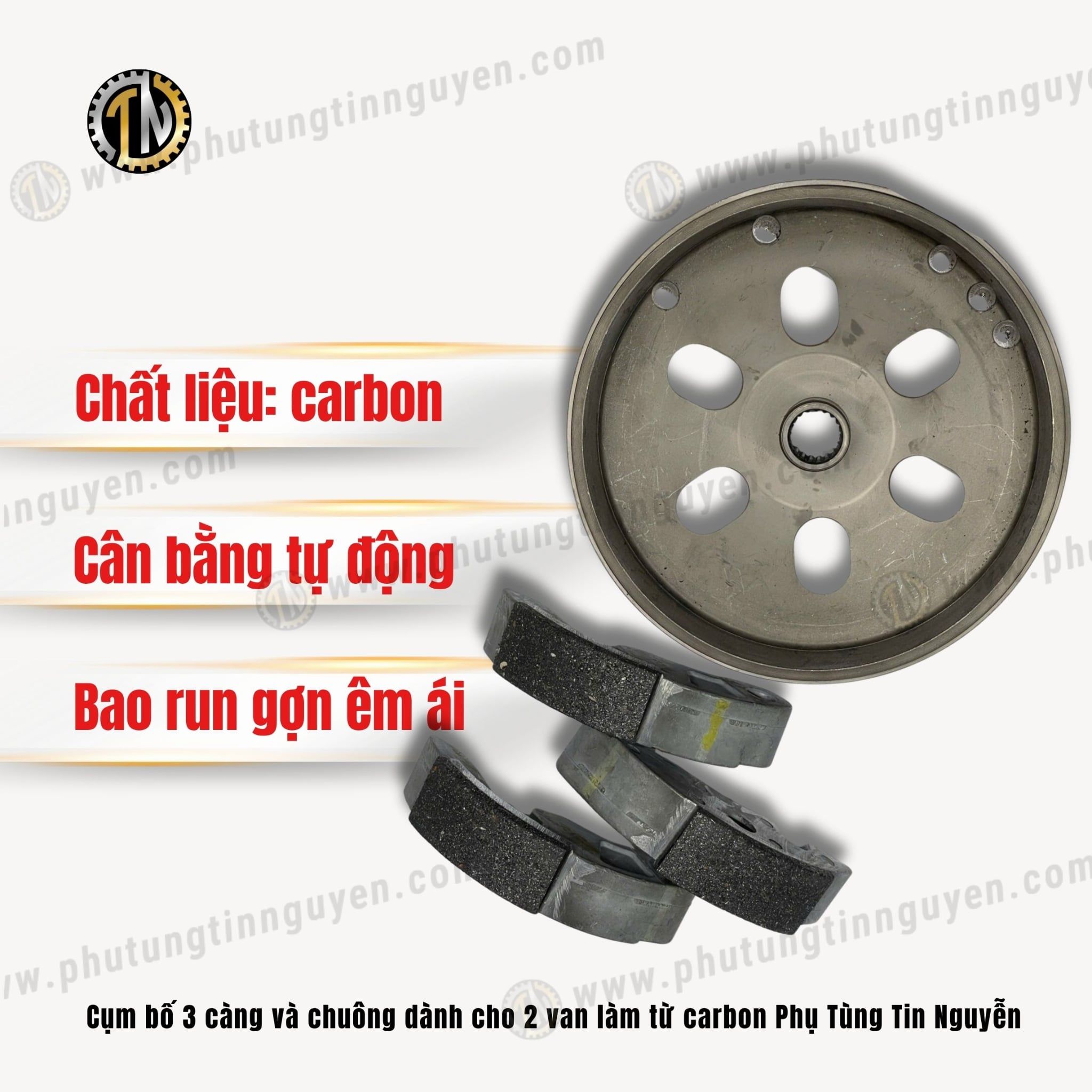  Cụm bố 3 càng làm từ carbon dành cho xe 2 van 2 val TIN NGUYỄN 