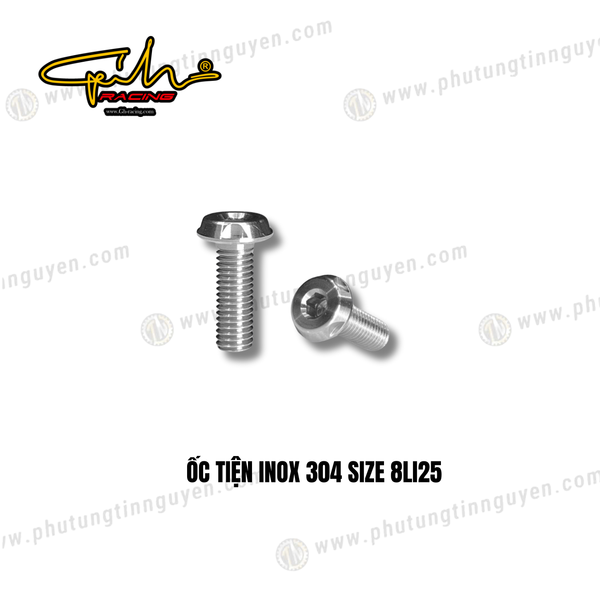  ỐC TIỆN INOX 304 SIZE 8LI25 GH-RACING 