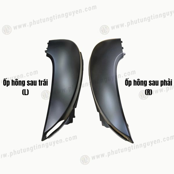  Ốp hông, ốp bụng sau xe Scoopy màu đen nhám đời 2012 - 2016 