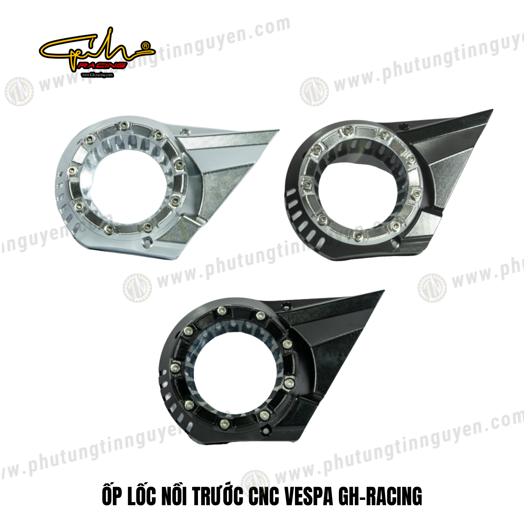 ỐP LỐC NỒI TRƯỚC CNC VESPA GH-RACING 