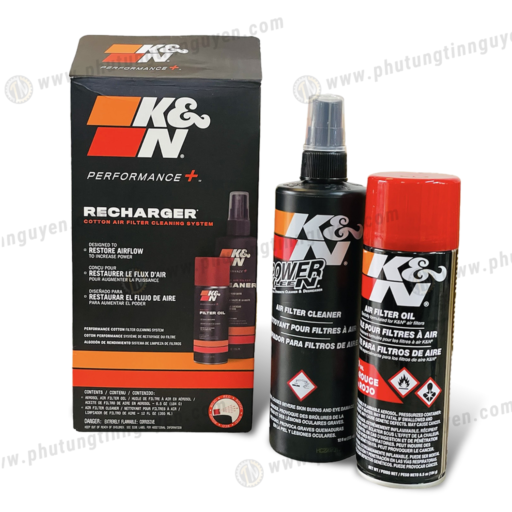 Bộ vệ sinh lọc gió KN chính hãng 5000 DẠNG XỊT (bán lẻ từng món)