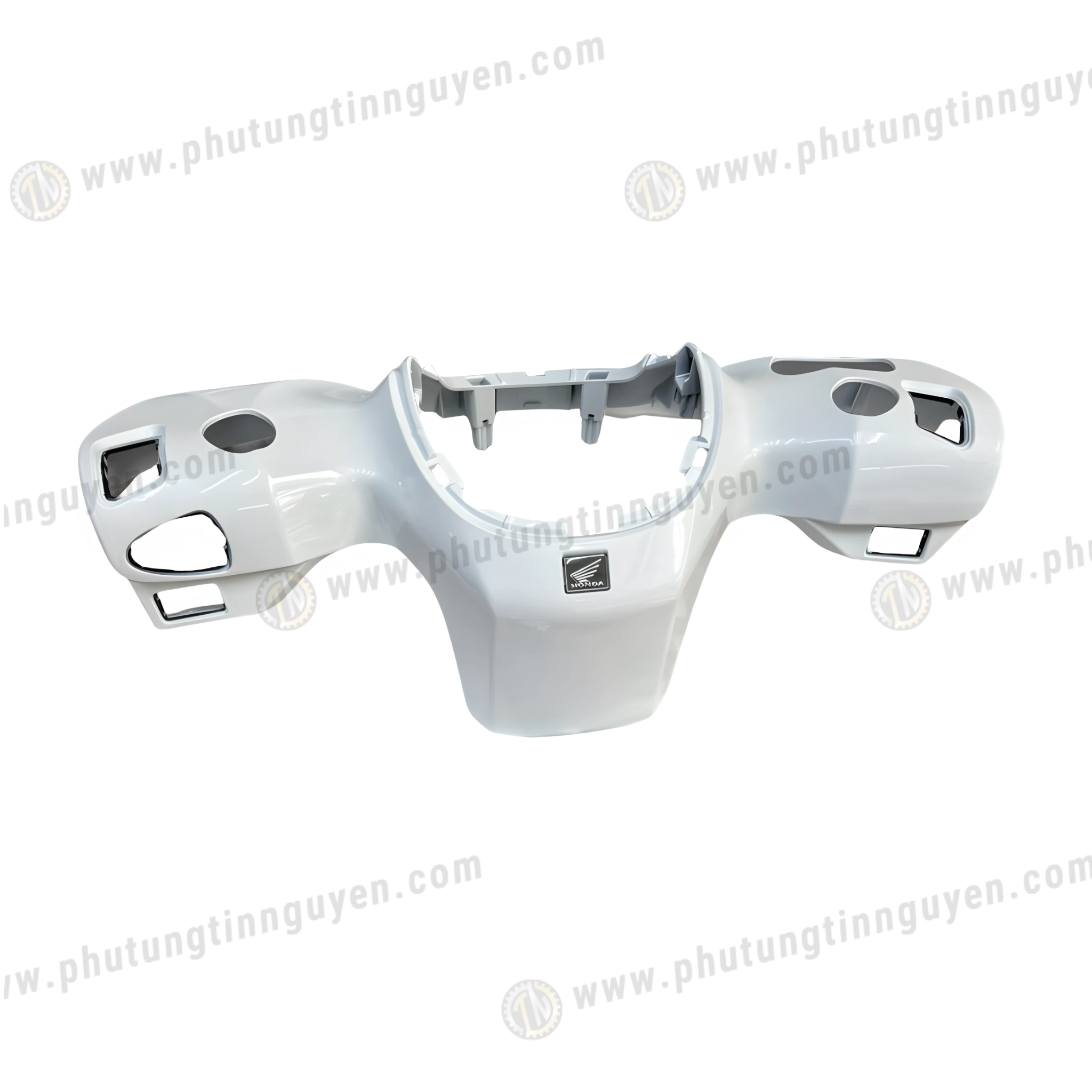  Bợ đồng hồ, ốp tay lái, ốp đầu trước xe Scoopy 2025 màu trắng 