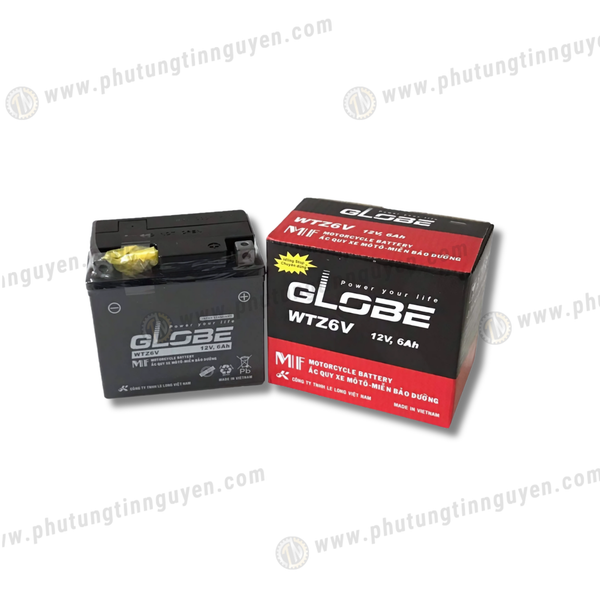  Bình ắc quy Globe WTZ6V (12V-6Ah) 