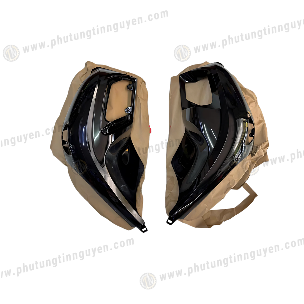 Cánh yếm Cánh bửng R-L xe Scoopy 2025 màu đen BÓNG