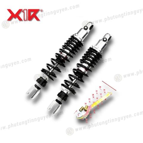  Căp phuộc  X1R dành cho Datbike S1 S2 S3 và Vinfast Feliz LÒ XO Đen  ty bạc 