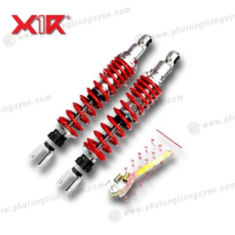  Căp phuộc  X1R dành cho Datbike S1 S2 S3 và Vinfast Feliz LÒ XO ĐỎ  ty bạc 