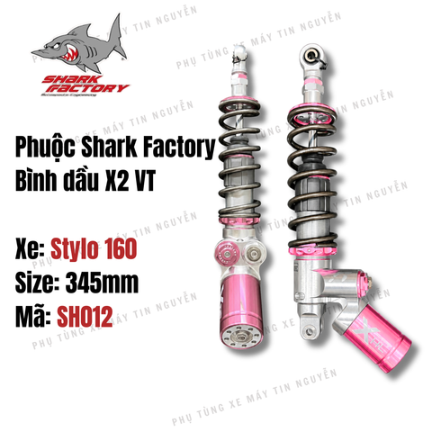  Phuộc Shark Factory có bình dầu X2 VT xe Stylo 160 mã SH012 