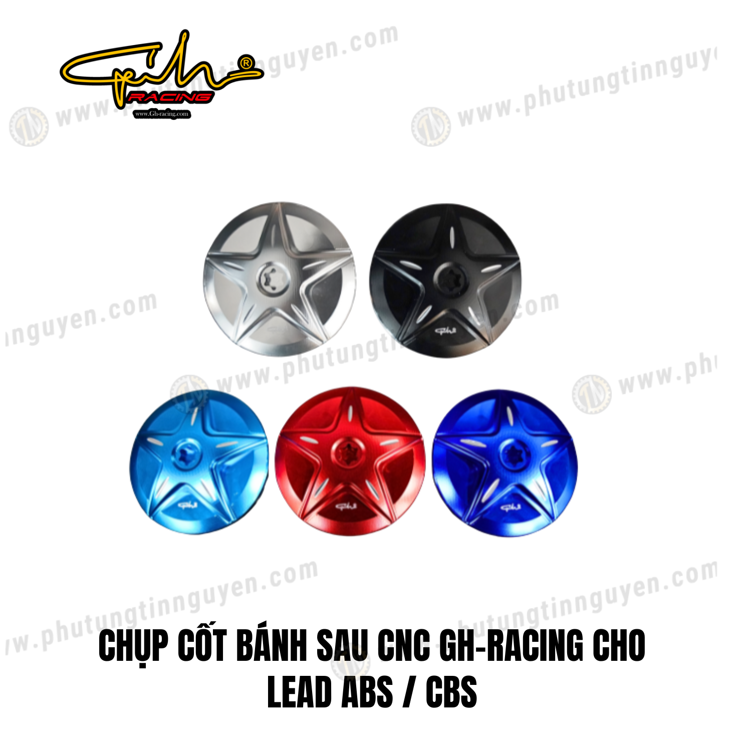  CHỤP CỐT BÁNH SAU CNC GH-RACING CHO LEAD ABS / CBS 