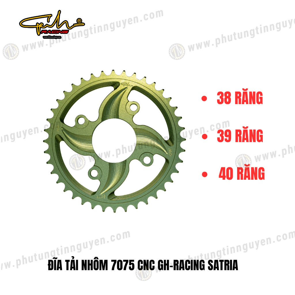 ĐĨA TẢI NHÔM 7075 CNC GH-RACING SATRIA, RAIDER 150
