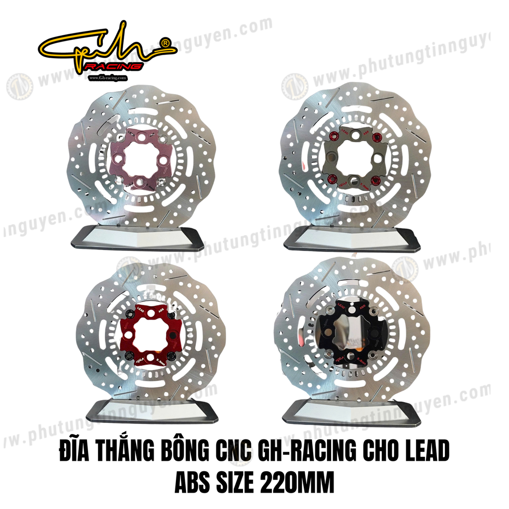 ĐĨA THẮNG BÔNG CNC GH-RACING CHO LEAD ABS SIZE 220MM