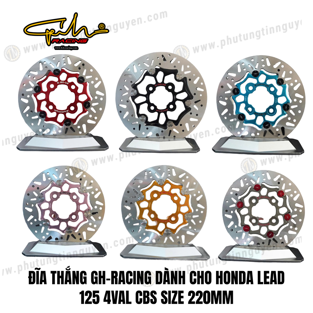 ĐĨA THẮNG GH-RACING DÀNH CHO HONDA LEAD 125 4VAL CBS SIZE 220MM