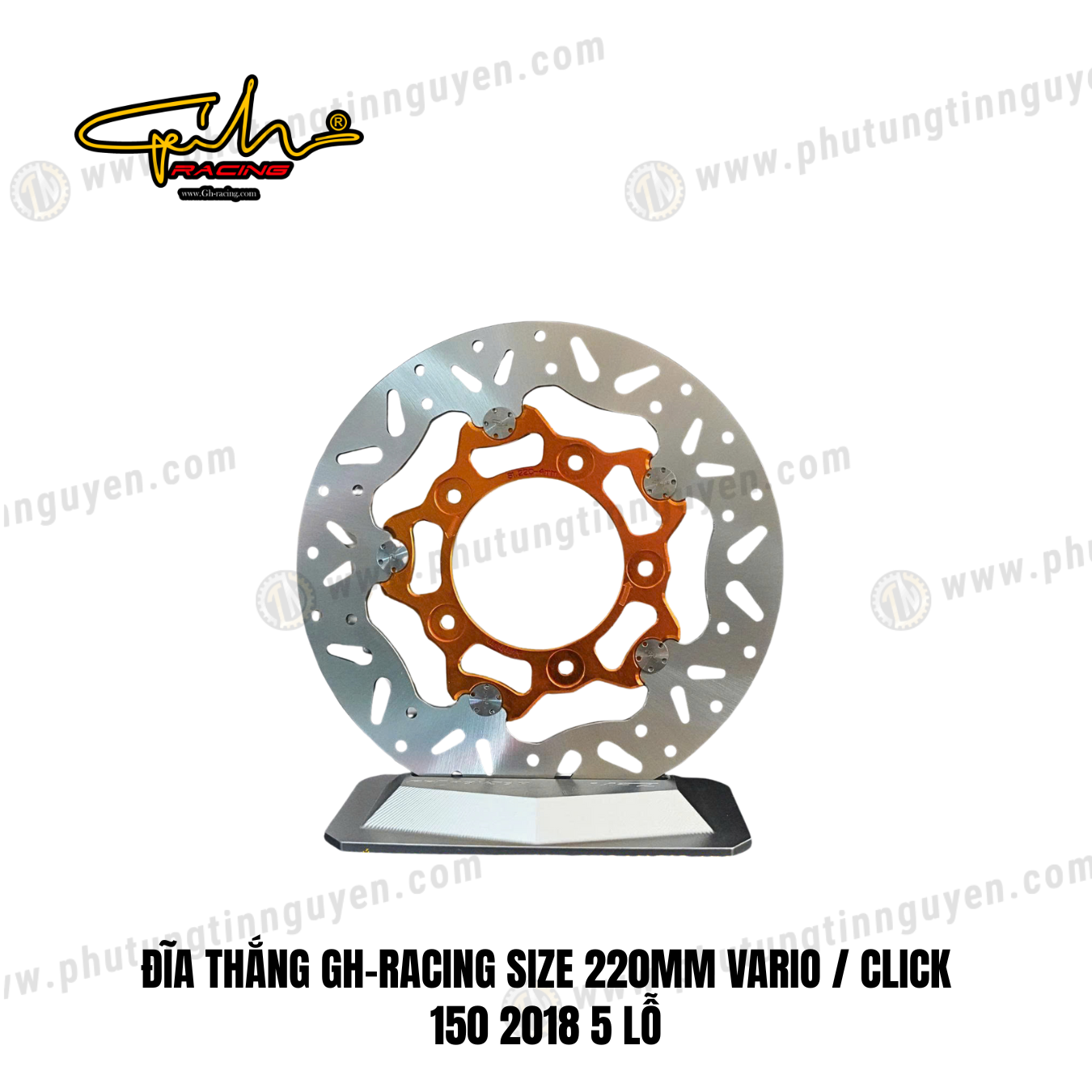  ĐĨA THẮNG GH-RACING SIZE 220MM VARIO / CLICK 150 2018 5 LỖ 