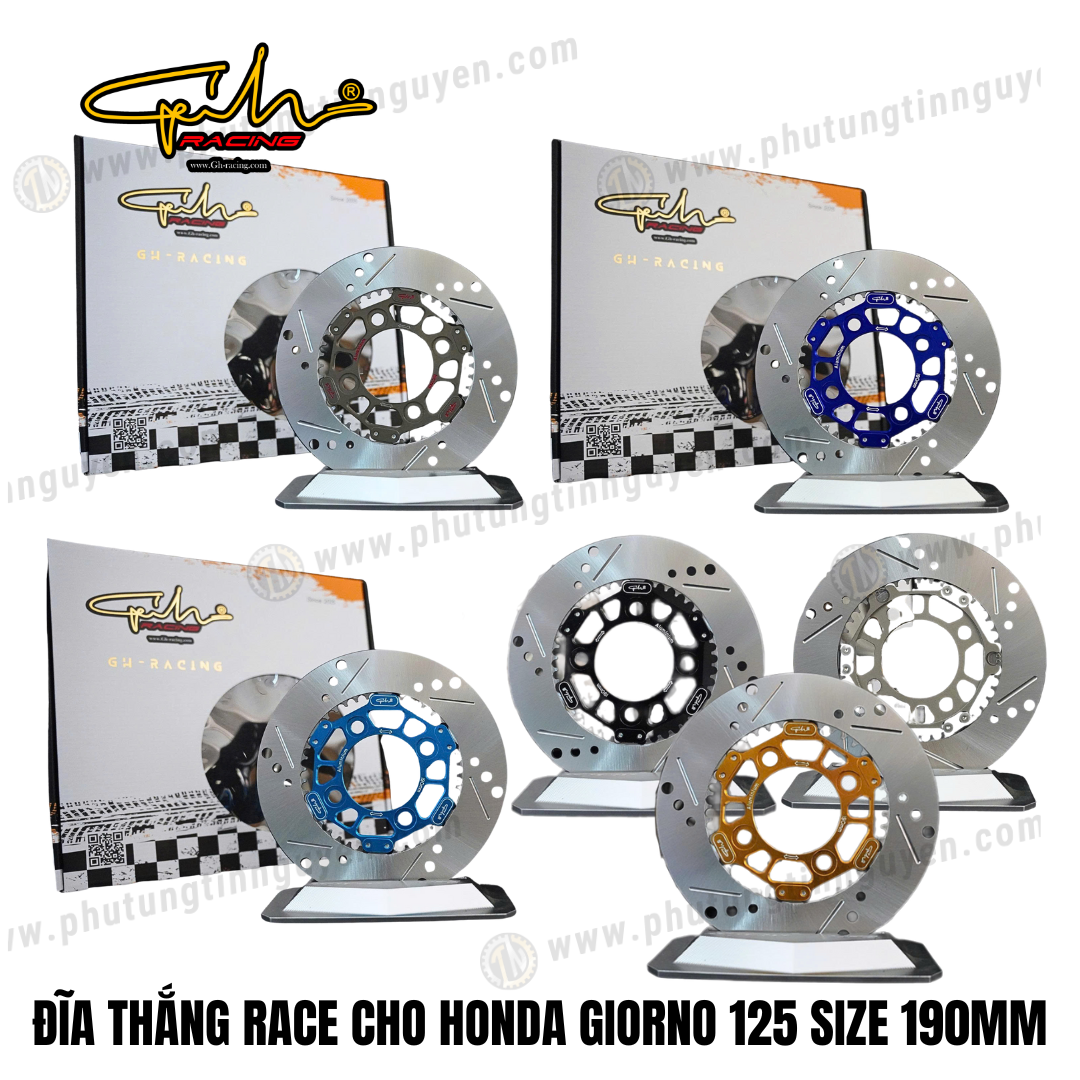  ĐĨA THẮNG RACE CHO HONDA GIORNO 125 SIZE 190MM GH-RACING 